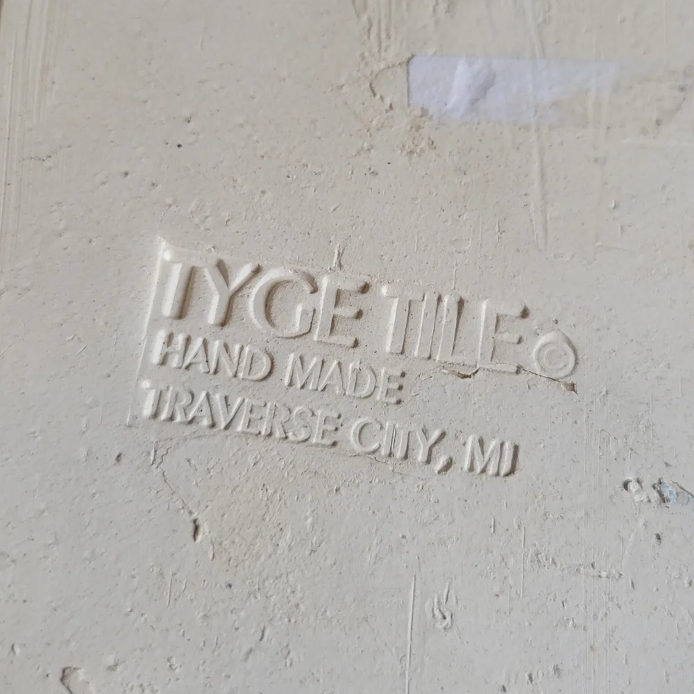 Vintage Tyge Handmade Wall Tile Set- Made In Traverse City Michigan Ceramic - Picture 12 of 16